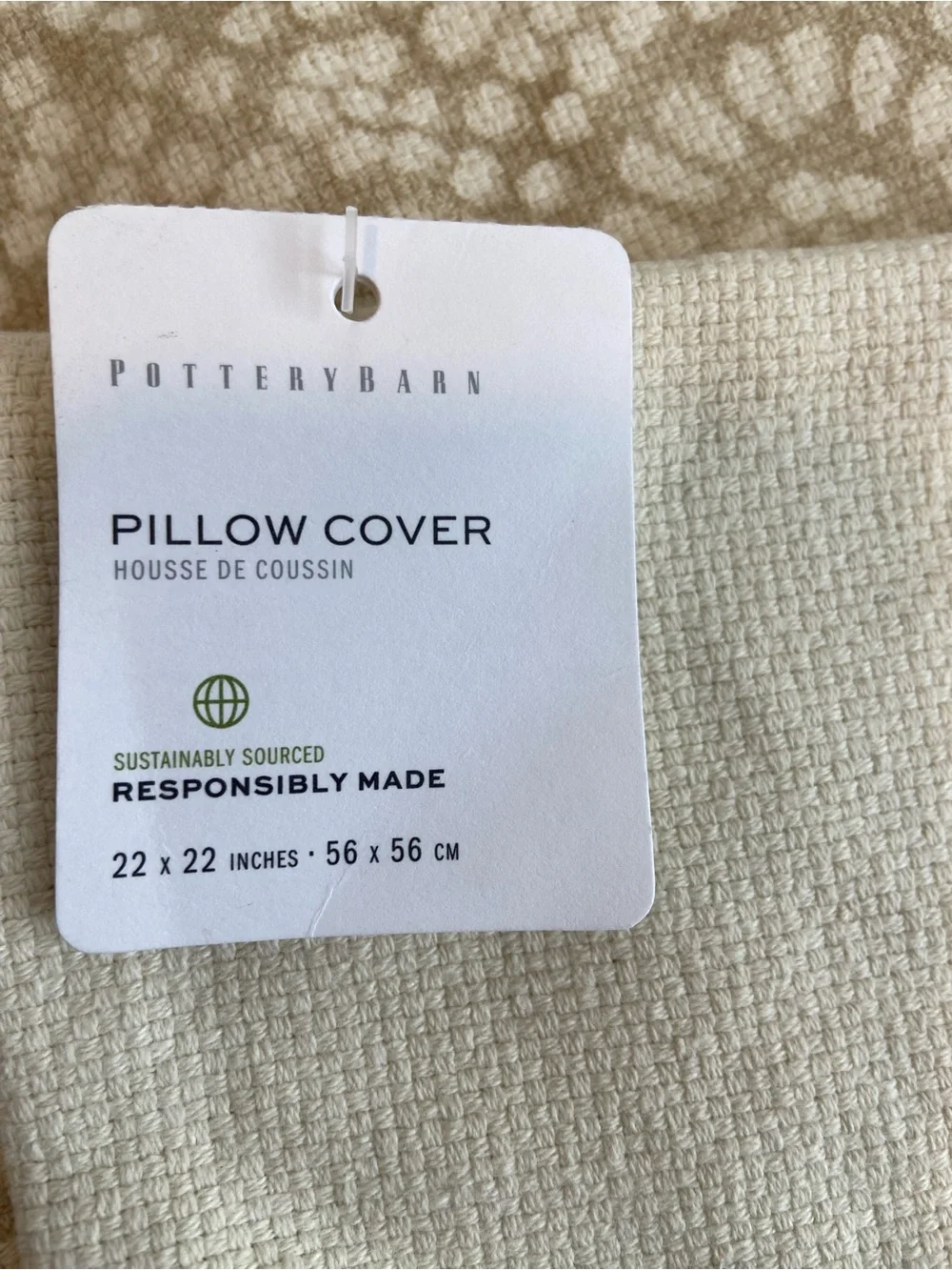 Pottery Barn pillow sham